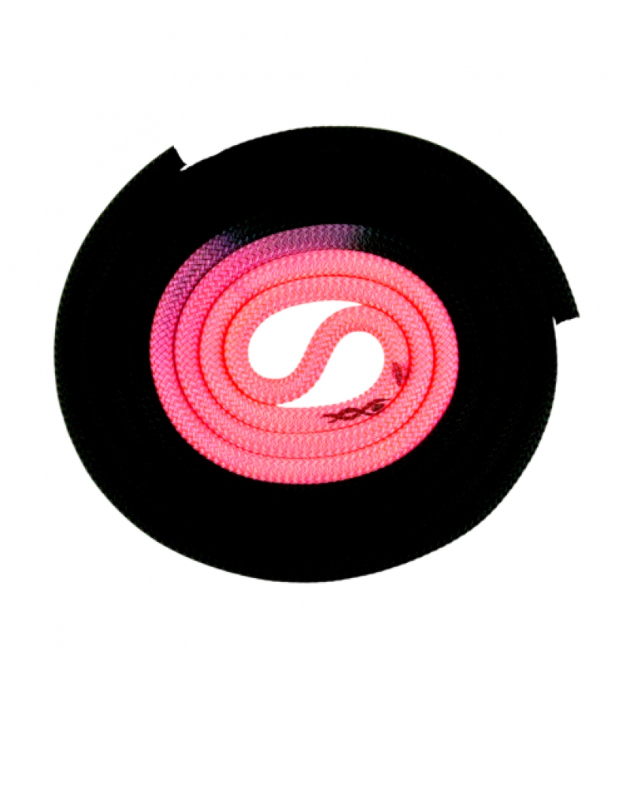 Black and Neon Pink Bi-Color Rhythmic Gymnastics Rope