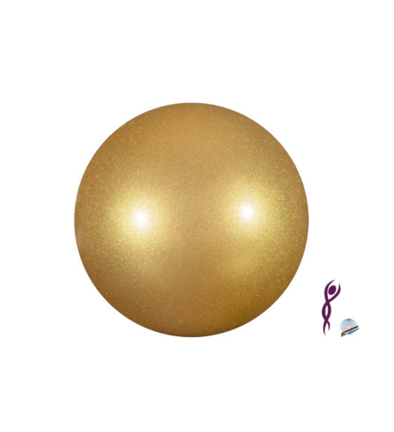 Gold rhythmic gymnastics ball